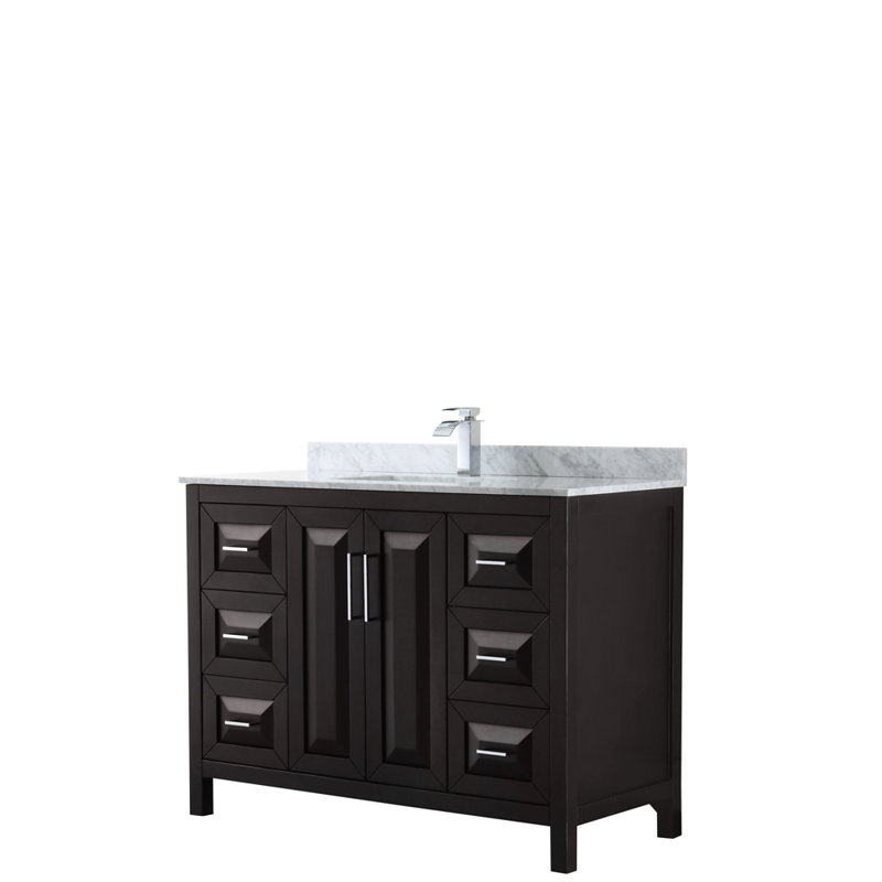 Daria 48'' W Single Vanity, Dark Espresso, Polished Chrome