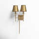 Kaydan 2 Light Steel Dimmable Wallchiere