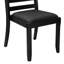 Ensemble de salle à manger 5 pièces comprenant une table rectangulaire et 4 chaises empilables en polyester, noir