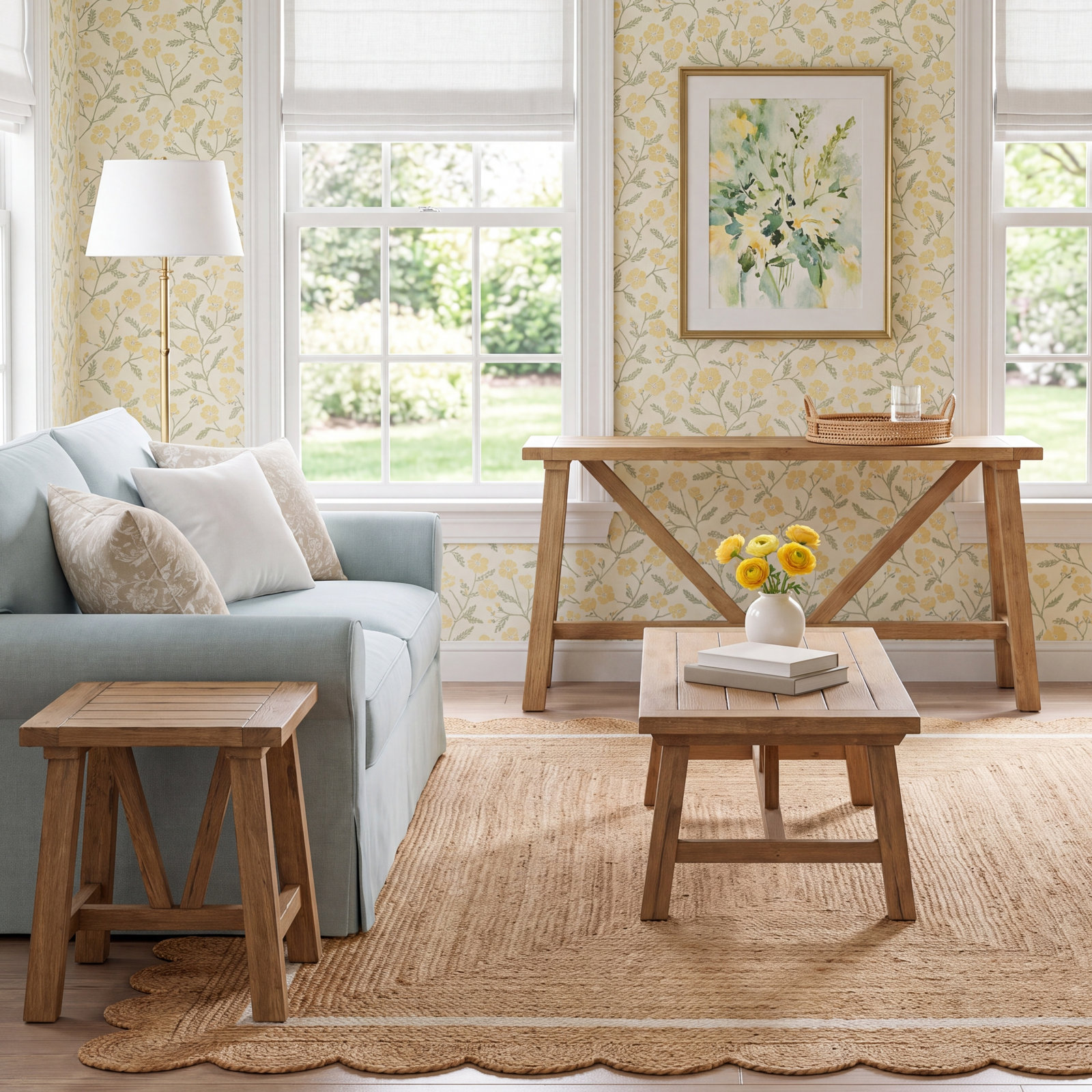 Bentwood 3-Piece Living Room Table Set