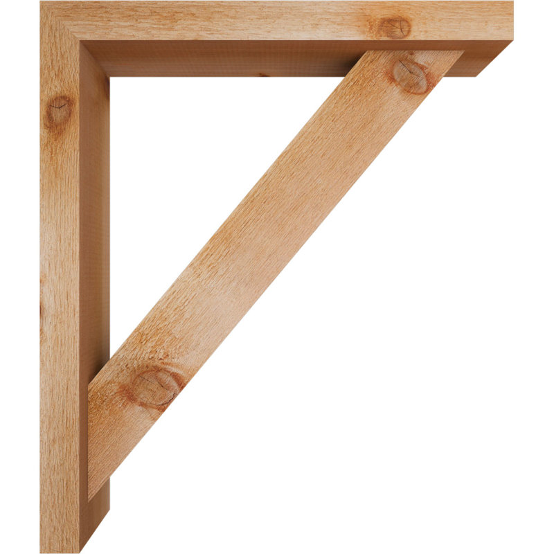 Support de bloc traditionnel avec entretoise décalée, 28 x 24, Cèdre rouge occidental de l 4 po (scié brut)