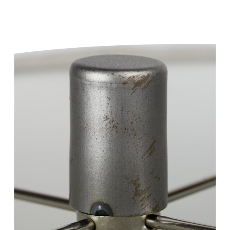 Ensemble de lampes de table standard 29,5 po Calesha, Métal rétro, Tissu natté crème