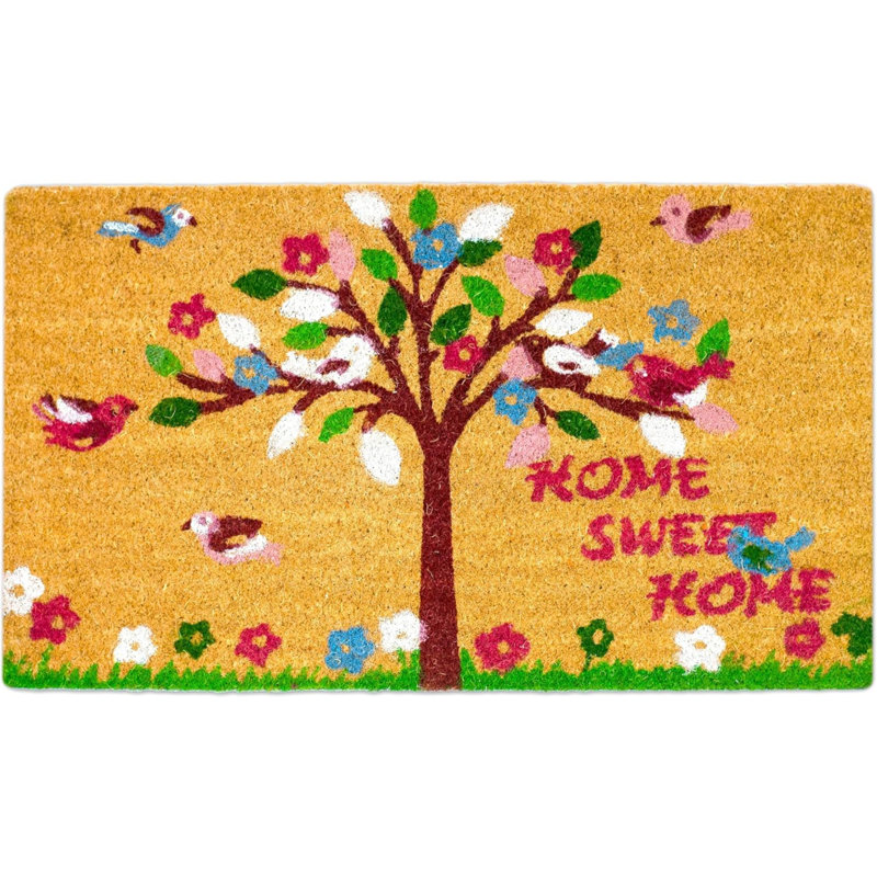 Non-Slip Floral Doormat