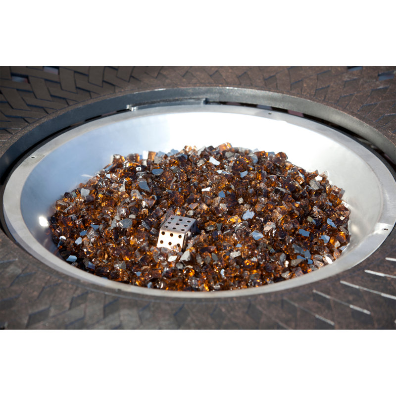 Burnt Bronze Reflective Tempered Fire Glass for Fire Pits