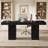 63-Inch Modern Office Computer Desk Executive Desk Heavy Duty Double Pedestal, Large Study Writing Table Business Furniture for Home Office, Black