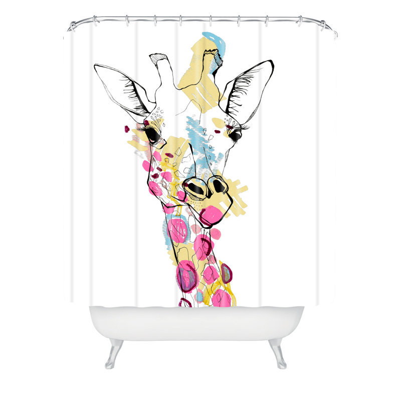 Rideau de douche simple couleur girafe Watchet