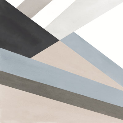 Abstract Geometric Lines Grays - Wrapped Canvas Art Prints
