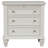 Cream White 3-drawer Nightstand with Pull Out Tray