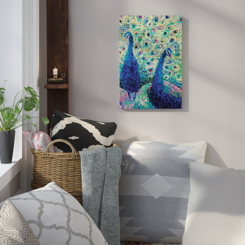 « iris scott-gemini peacock », reproduction d’art sur toile tendue, H 26 po x l 18 po x P 1,5 po
