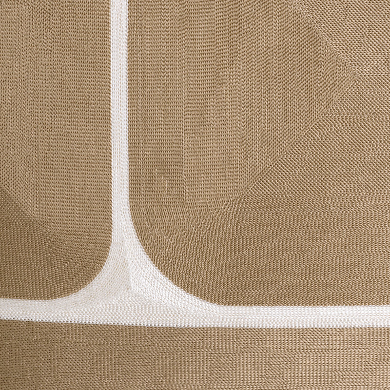 Sabrosa Square Pillow Cover & Insert, Beige/White Abstract 
