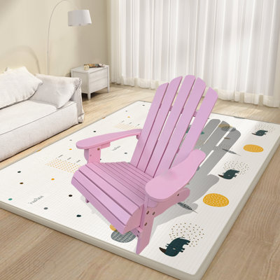 Outdoor Or Indoor Wood Children Adirondack Chair,Pink