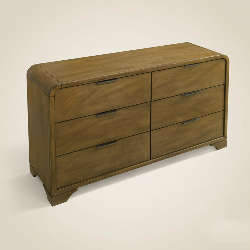 Locke Transitional Solid Wood 2 Pieces Fully Assemble Bedroom Set, 2 Pcs: Dresser, Nightstand