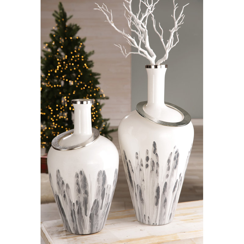 Ahrya Glass Table Vase, 19cm H x 11cm W x 11cm D
