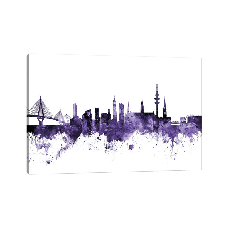 Hamburg, Germany Skyline by Michael Tompsett - Wrapped Canvas Gallery-Wrapped Canvas Giclée, 152.5 cm H x 101.5 cm W