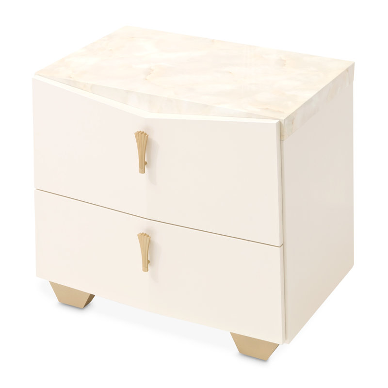 Table de chevet Fantosini - perle crémeuse