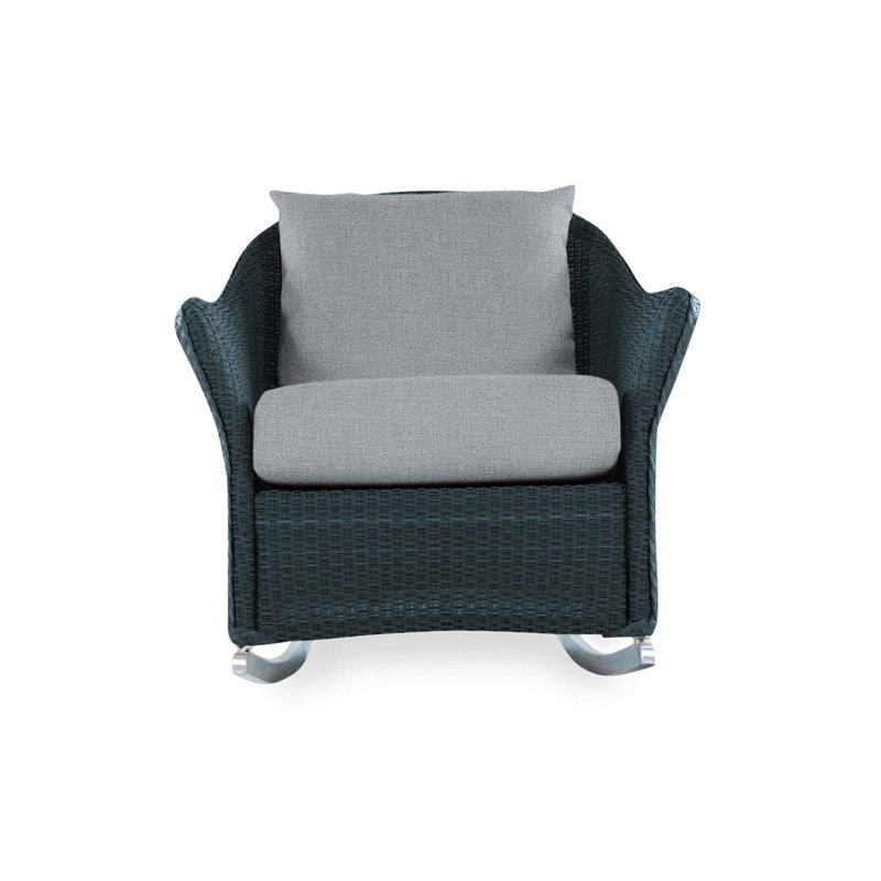 Weekend Retreat Outdoor Rocker Chair, Bamboo Bay Sky, Mink