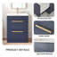 Ensemble de meuble-lavabo simple 24 po bleu
