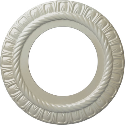Médaillon de plafond Endurathane Claremont, diamètre extérieur de 10 5/8 po x P 5 3/4 po x P 1/2 po (convient aux auvents jusqu'à 7 po), fini bleu flash peint à la main