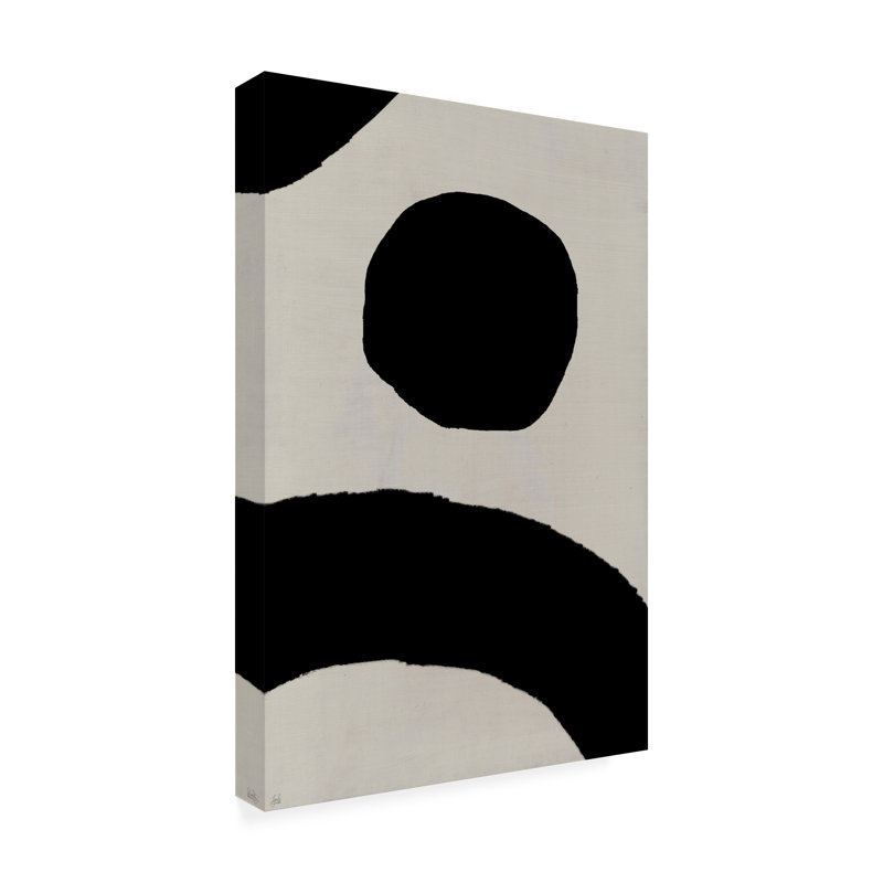 Abstrait cercle et arcs 3 sur toile, H 19 po x l 12 po x P 2 po