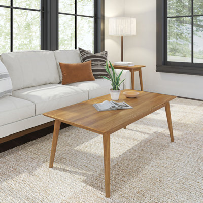 Leaford Solid Wood Rectangular Coffee Table