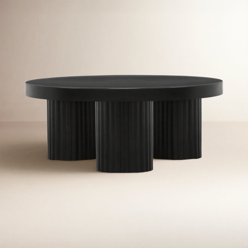 Table basse 3 pieds Rhodes, Noir, noir, noir, noir