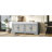Rustic Storage Bench Multifunctional Wood Entryway Shoe Bench With Removable Cushion, Woven Rattan Doors & Adjustable Shelves For Hallway, Living Room-2049673804