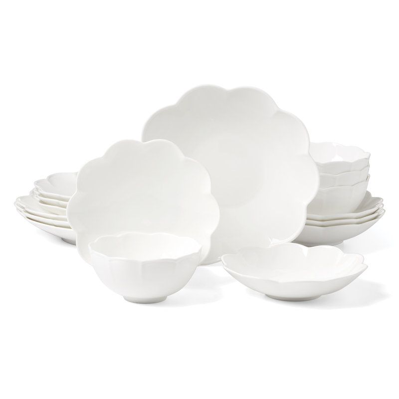 Studio 1414 Scallop 16 Piece Dinnerware Set