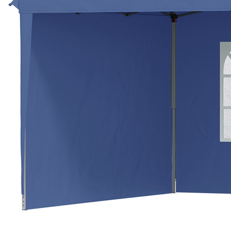 Outsunny 10' X 20' Pop Up Canopy Tent With 4 Sidewalls, 108" H x 231" W x 117" D, Blue