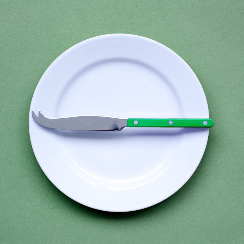 Bistrot Solid Cheese Knife, Garden Green