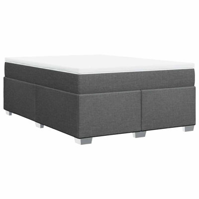 Vidaxl Box Spring Bed With Mattress Light Gray Twin Velvet