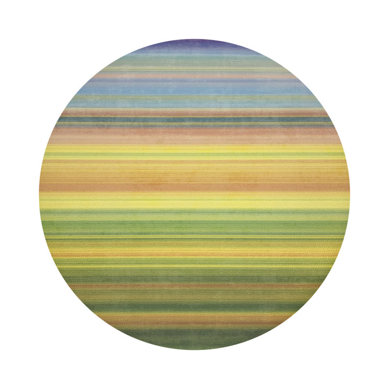 Gradient Greens Pebble 16" Vinyl Placemat, Yellow