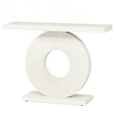 Elegant Modern Console Table with Flower-Shaped Frame