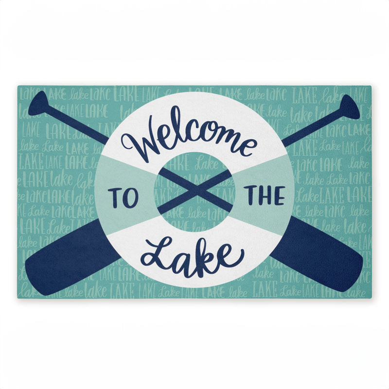 Paillasson Welcome Lake, par Amanda McGee, 18 po x 30 po