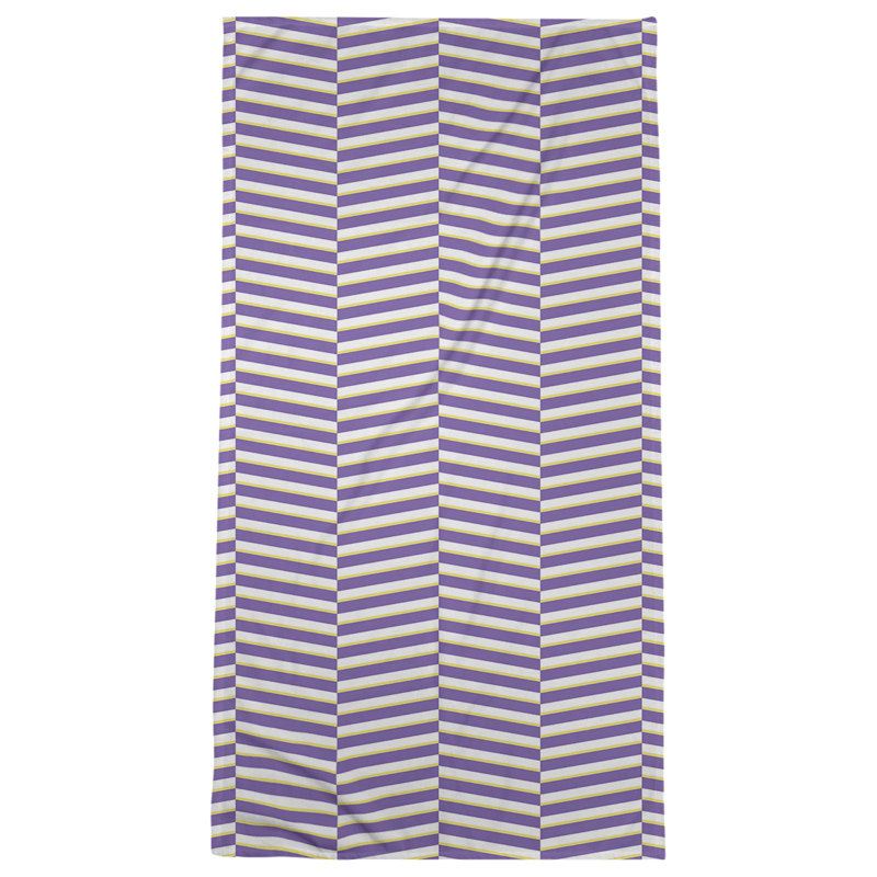 Jaya Bath Towel, Purple/Yellow