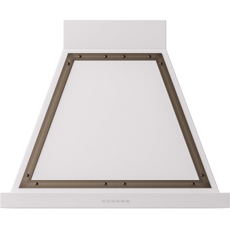 Hotte de cuisine murale 30 pouces ILVE Nostalgie II Series Noblesse avec 600 pi³ / min, Blanc / bruni