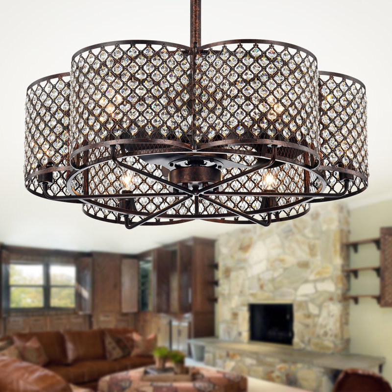 Mayers 28.5'' Ceiling Fan with Light Kit, Rustic Bronze