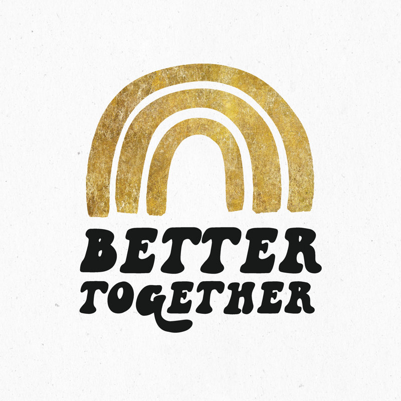 Better Together III BG by Wild Apple Portfolio - Wrapped Canvas Print, 51cm H x 51cm W