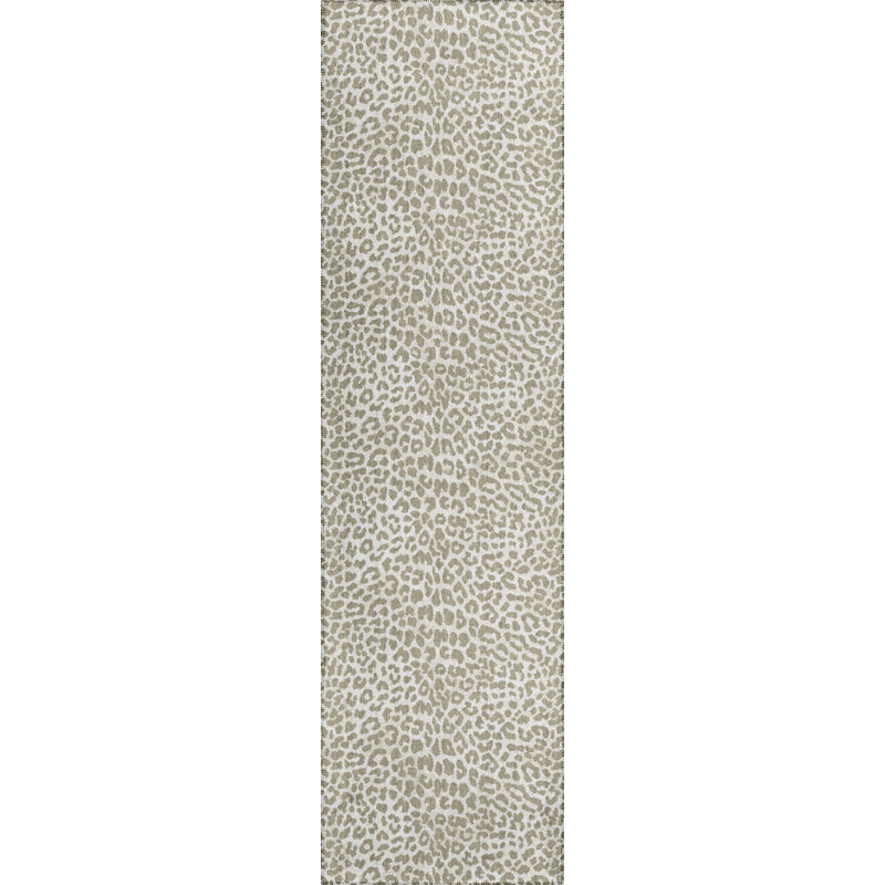 Chenille Washable Animal Print Rug, Runner 2'3" x 7'6"