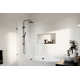 Venus 34 in. x 66.75 in. Frameless Arched Single Fixed Bath Panel