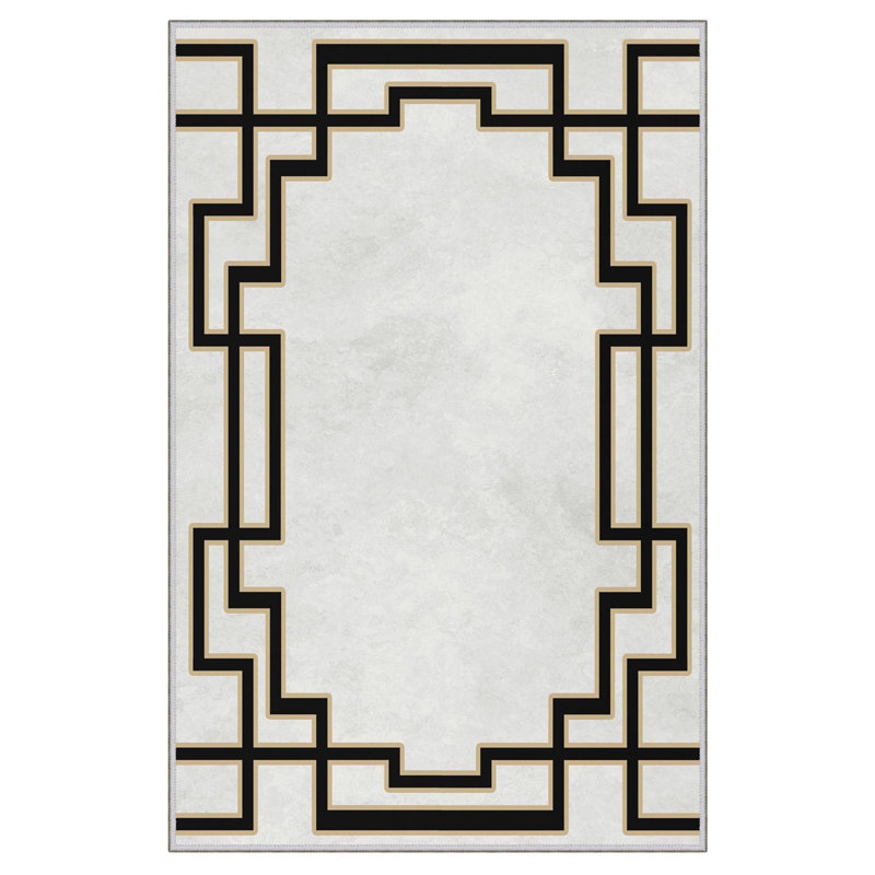 Motto Black/White Rug