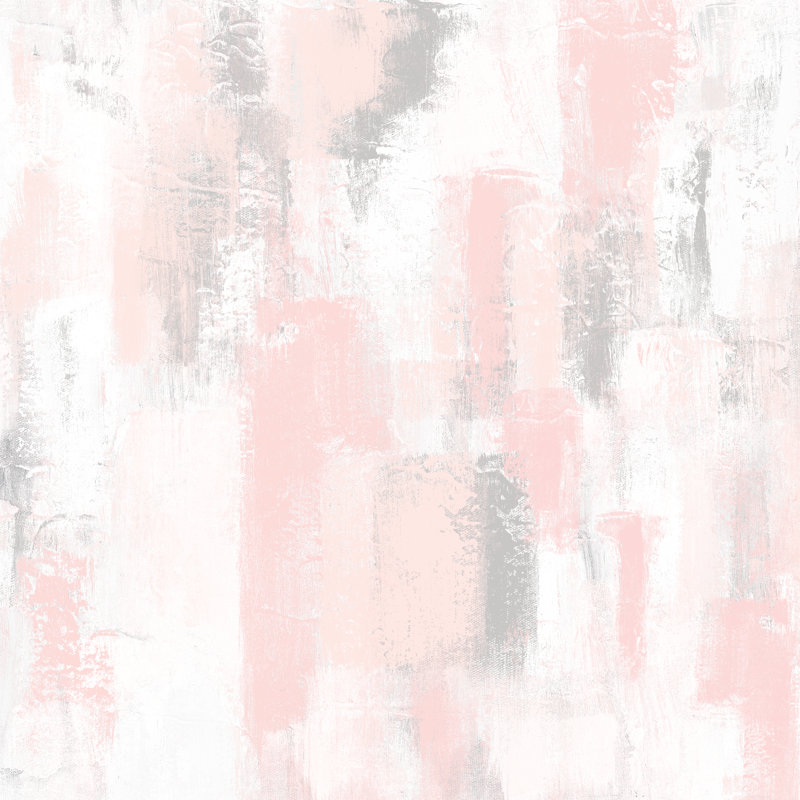 «Blush And Grey Abstract», reproduction d'art sur toile tendue, H 30 po x l 30 po