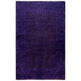 Overdyed One-of-a-Kind 4' 6" x 7' 0" Hand Knotted Area Rug