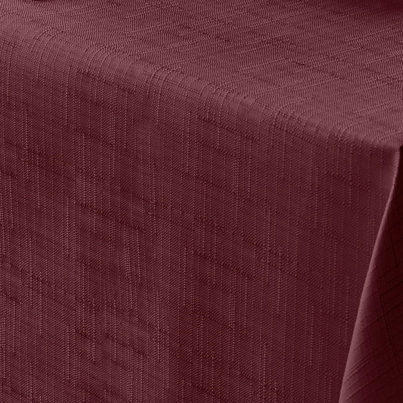 Bourland Plain Linen Look Tablecloth, 85cm W Round, Burgundy