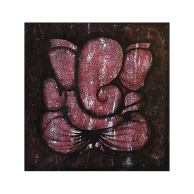 Ganapati Abstract Acrylic Painting On Canvas By Akash Bhisikar