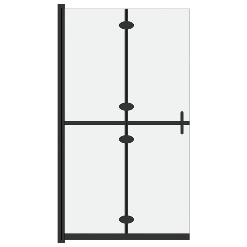Mckissick Folding / Bi-Fold Semi-Frameless Tub Door with Frosted Glass, 190cm H x 70cm W