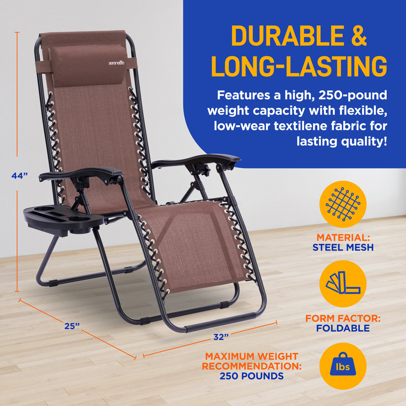 Folding Beach Chair, Brown
