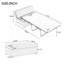 Lit simple avec repose-pieds pliant avec matelas, convertible et peu encombrant pour les chambres d'amis et les petits espaces-1382239718