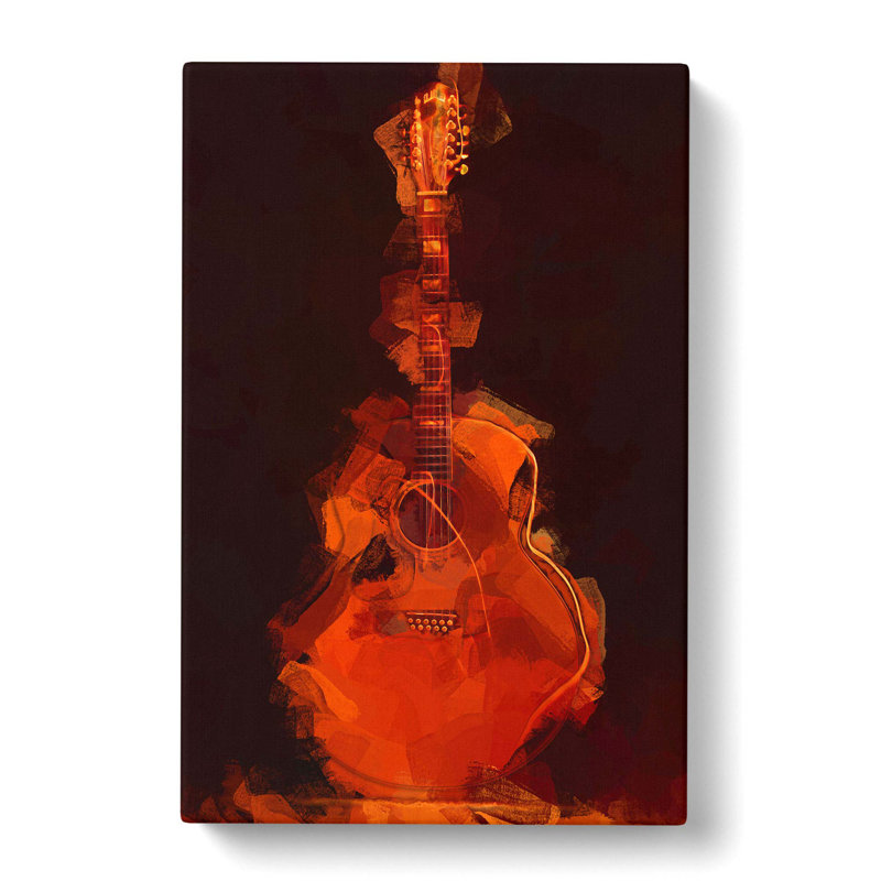 Abstract Guitar - Wrapped Canvas Painting, 91cm H x 60cm W x 3cm D