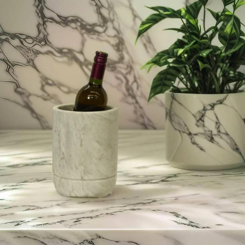 Vase en marbre pour refroidisseur à vin, Blanc