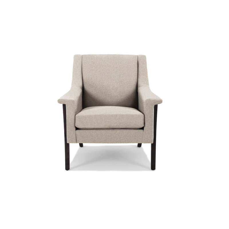 Fauteuil Arlo, Polyester coquille d'œuf, Wengé